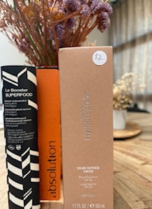 Vit C serum Absolution + Solar defence tinted Hydropeptide SPF 30
